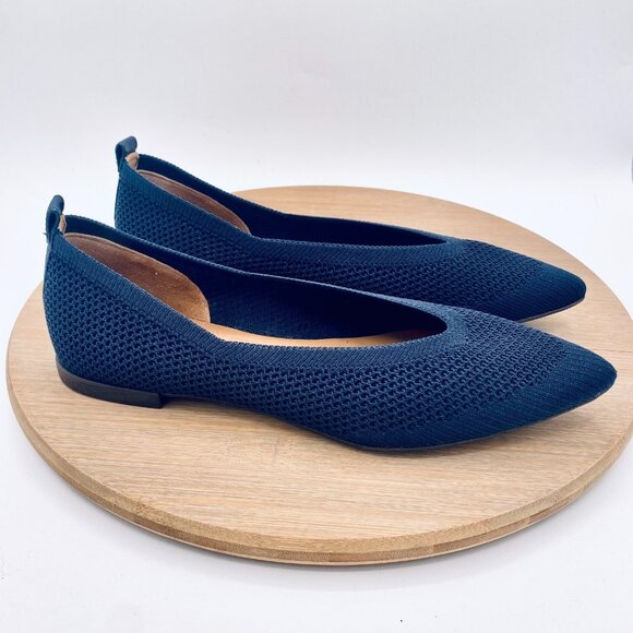 Everlane Shoes Womens 6 Blue Mesh Kint Ballet Flats Minimalist - Picture 1 of 12
